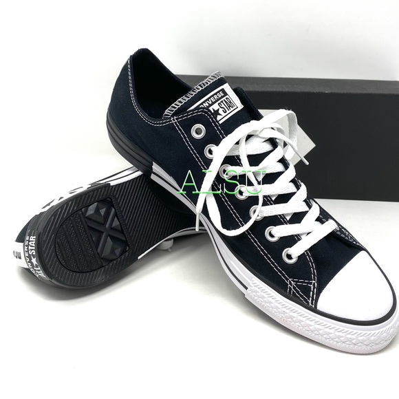 Converse Chuck Taylor ☮️ AS Canvas Low Skate Men’s Size Black Sneakers 165769F - Picture 4 of 13